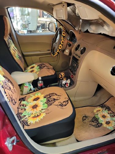 Customer photo review of Sunflower Dreamcatcher Boho Design On Brown Colored Background Car Floor Mats 211402