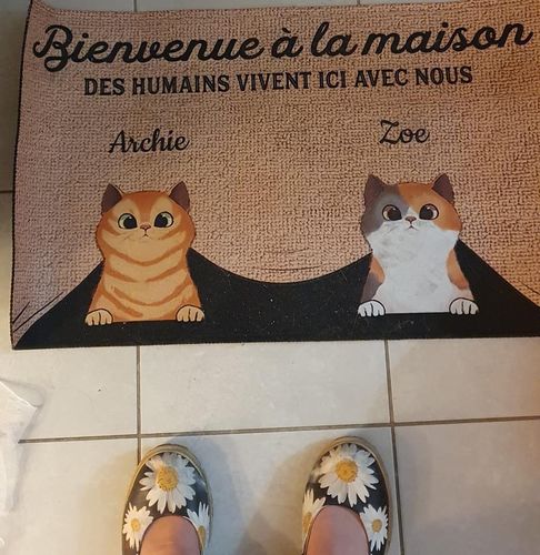 Customer photo review of Tapis Personnalisé "Bienvenue à la maison"