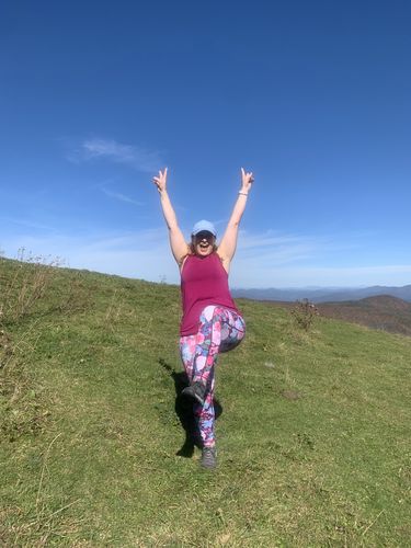 Customer photo review of Inspire Exercise Pants - Maroon Floral | MT SPORT