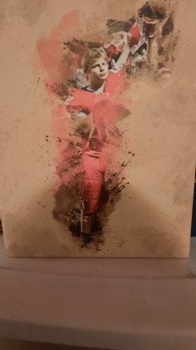 Customer photo review of Personalized Sports Portrait