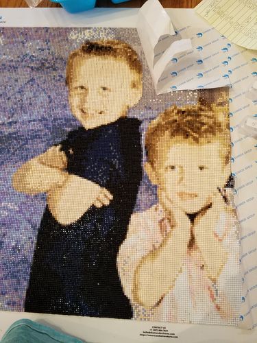 Customer photo review of Custom Diamond Painting Kits for Adults DIY 5D - Photo Diamond Art Shipped from USA