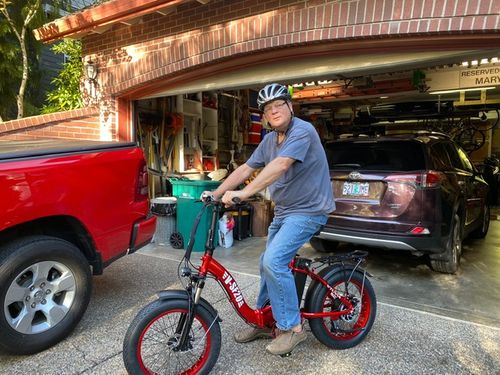 Customer photo review of VTUVIA SF20 Step Through 20 Inch Folding Fat Tire Electric Bike, 750W Motor, 48V 13AH Removable Battery-Fast & Free Shipping