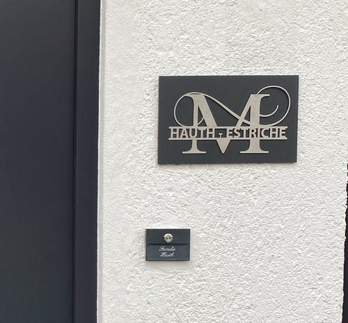 Customer photo review of Edelstahl - Monogramm M2 - personalisiert mit Ihrem Namen