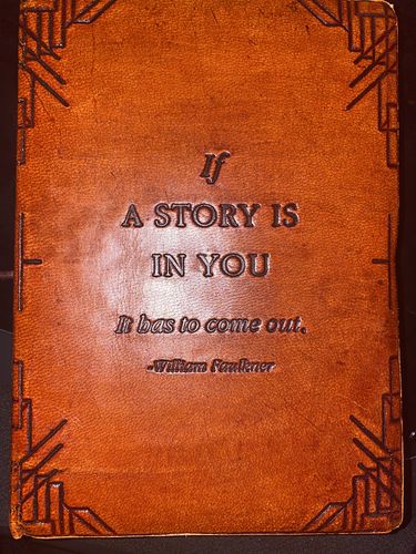 Customer photo review of "If A Story" Handmade Leather Journal