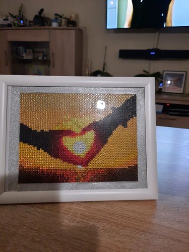 Customer photo review of GRATIS Diamond Painting Strass Special - Love the Sun