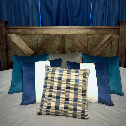Customer photo review of Navy Triangle Print