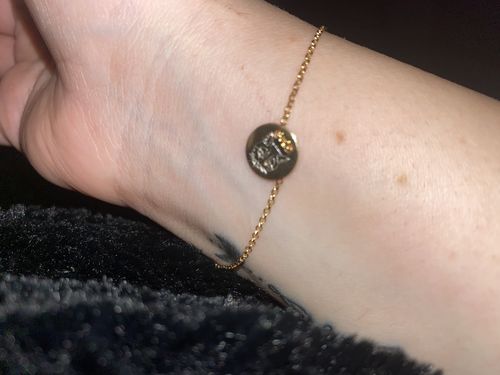 Customer photo review of Gold Dipped Lineart Love Armkette
