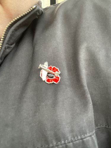 Customer photo review of Poppy Pin With Spitfire