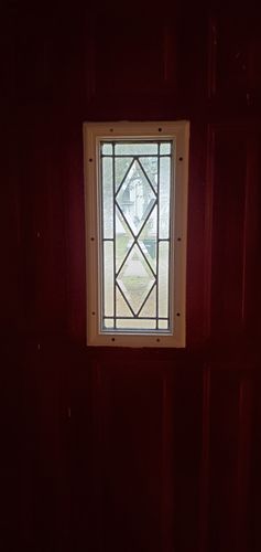 Customer photo review of 9 Panel Lite 9.5" x 20.5" Frame Kit for 1" Glass