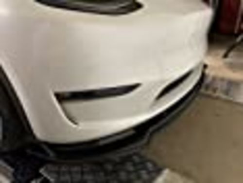 Customer photo review of Front Lip Spoiler ABS for Tesla Model Y 2020-2021