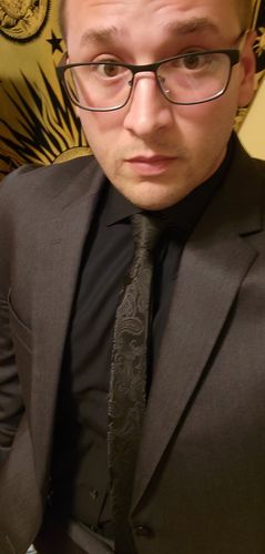 Customer photo review of Black Paisley Tie
