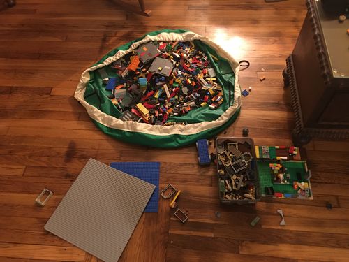 Customer photo review of Large Toy Storage Bag - Green Grass