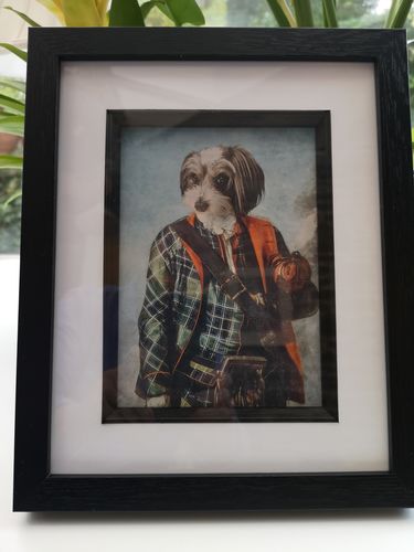 Customer photo review of Scottish Gent - Custom Vintage Pet Portrait