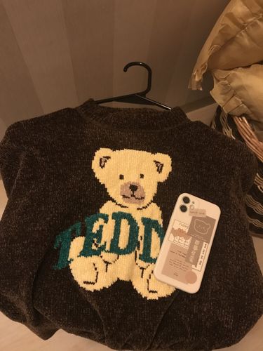 Customer photo review of Teddy and Flowers iPhone Case