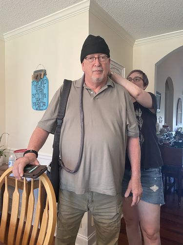 Customer photo review of Solid Black Doo Rag with SWEATBAND Pirate Skull Cap Heavy Duty Cotton Large/XL