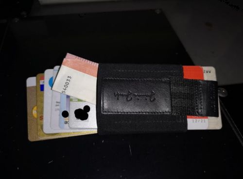 Customer photo review of Nano Boy Pocket with leather coin pocket