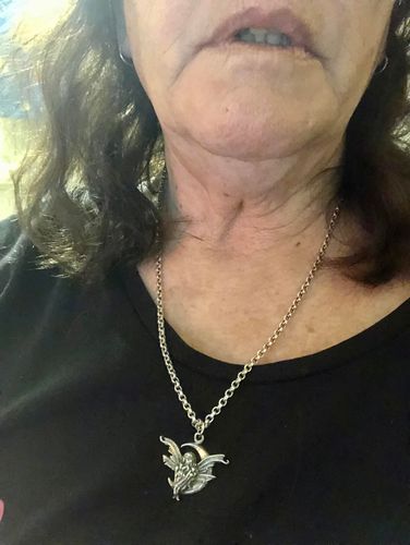 Customer photo review of Faerie in Crescent Moon Necklace