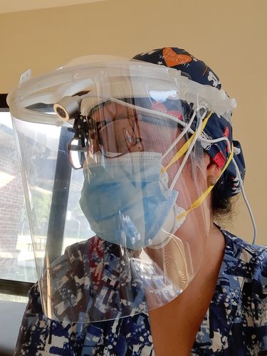 Customer photo review of Loupe Shield Visor Extender