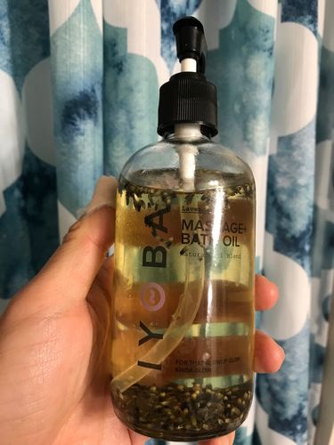 Customer photo review of Lavender Massage + Bath Oil