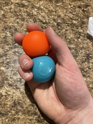 Customer photo review of Kaiko Mini Squishy Fidget Balls - twin pack