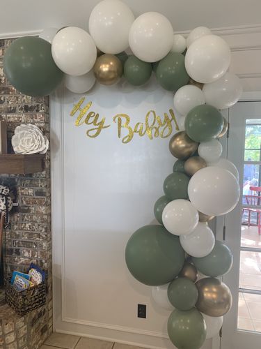 Customer photo review of Modern Eucalyptus Balloon Garland Kit