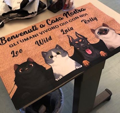 Customer photo review of Tappeto personalizzato con Cani & Gatti