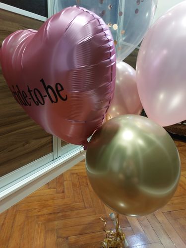 Customer photo review of Personalized 18-Inch Heart Shaped Foil Balloon In Mixed Bouquet