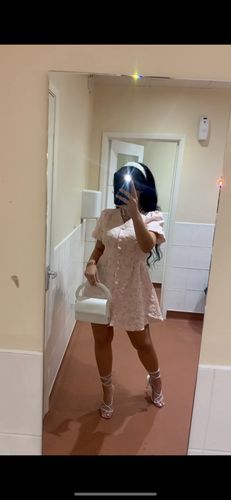 Customer photo review of MILLY Floral Diamond Button Dress Delivery ( Next Day Delivery )