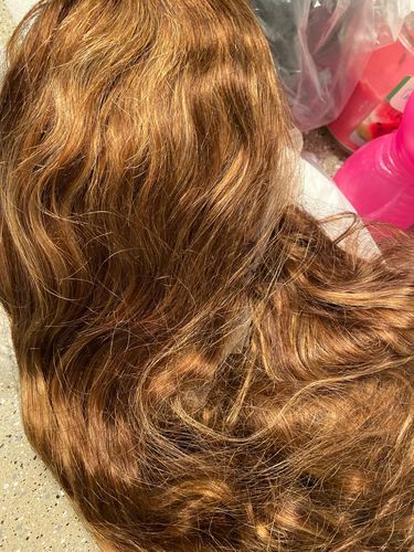 Customer photo review of Ombre Blonde Highlights 13×4 HD Transparent Lace