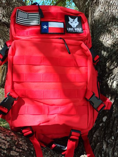 Customer photo review of Gen 2 Red 45L Backpack