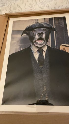 Customer photo review of Peaky Blinders (Male) - Custom Vintage Pet Portrait