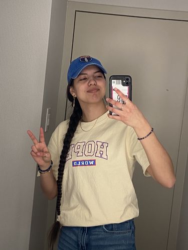 Customer photo review of Hope World T-Shirt