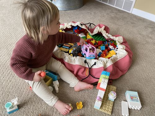 Customer photo review of Large Toy Storage Bag - Rose