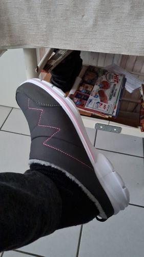 Customer photo review of Winter Warm Plush Fur Lining Slippers, Orthopedic Casual Shoes