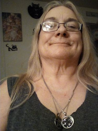 Customer photo review of Moon Goddess with Stars Necklace