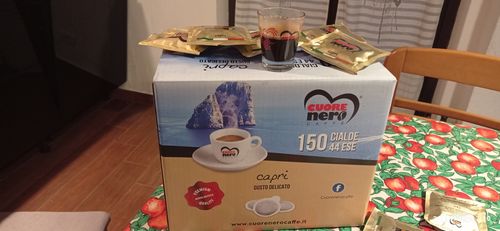 Customer photo review of 450 Cialde Capri + Caffè del Nonno + 2 Bicchierini