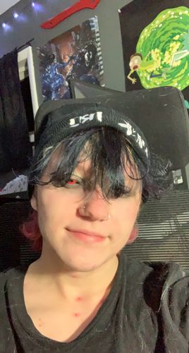 Customer photo review of Tokyo Ghoul Black And Red Sclera Contacts