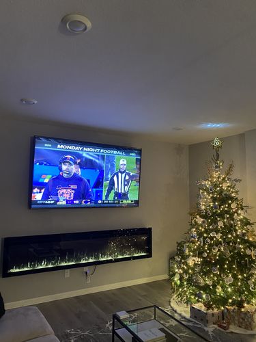 Customer photo review of Napoleon PurView 100'' Wall Mount / Recessed Electric Fireplace