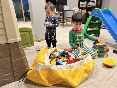 Customer photo review of Large Toy Storage Bag - Banana Yellow
