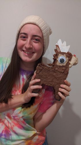 Customer photo review of Reindeer Piñatagram (Filled with Candy)