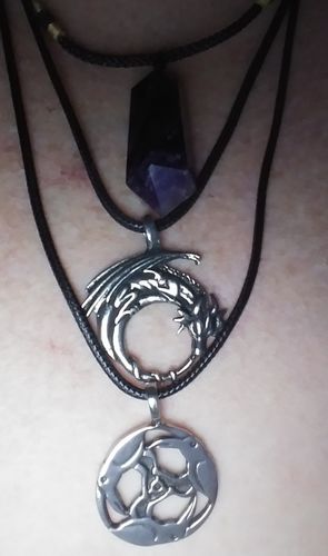 Customer photo review of The Eternal Moon Guardian Necklace