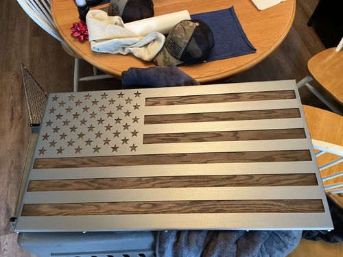 Customer photo review of Metal DIY American Flag - 50 Stars Traditional