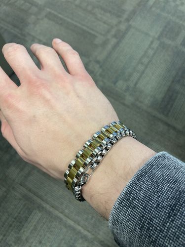 Customer photo review of Two Tone Watch Link Bracelet
