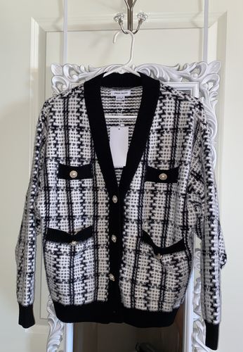 Customer photo review of Dionne Tweed Wool Cardigan