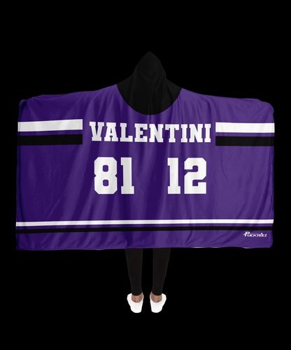 Customer photo review of Personalized Hockey Hooded Blanket