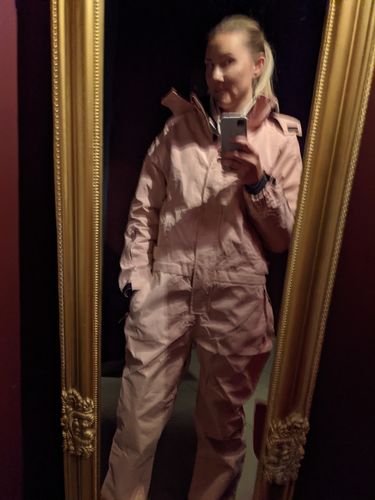 Customer photo review of HOTIAN Women's One Piece Couple Winter Outdoor Waterproof Snowsuits