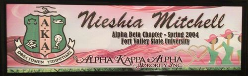 Customer photo review of Alpha Kappa Alpha Custom Print with Frame