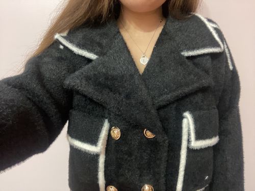 Customer photo review of Denise Tweed Sherpa Jacket