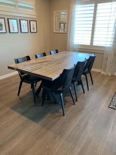 Customer photo review of Metal Table Legs | Dining Table Legs, Desk Legs, Set of 2 Pcs, Flowyline Metal Design | 420 Akro