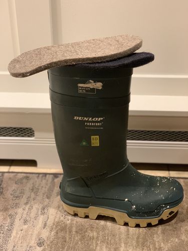 Customer photo review of Wool Felt Insoles - 8mm Thick, 2 Pair